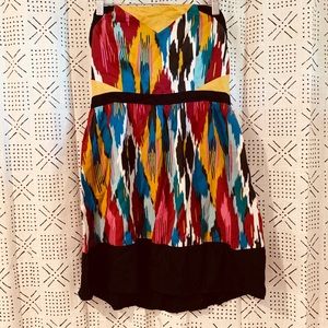 Silence & Noise Boho Strapless Mini Dress